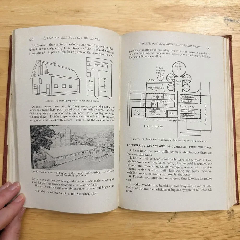 Farm Buildings by John C Wooley Hardcover Book 2nd Edition Vintage 1946